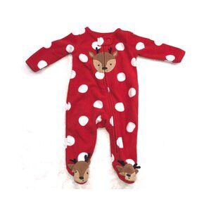 PAJAMAS,  NB,  CARTER'S,  NWT,  Christmas, polka dots